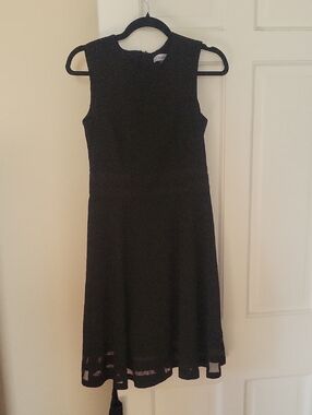 Calvin Klein Black Sleeveless Midi Dress In Size 4
